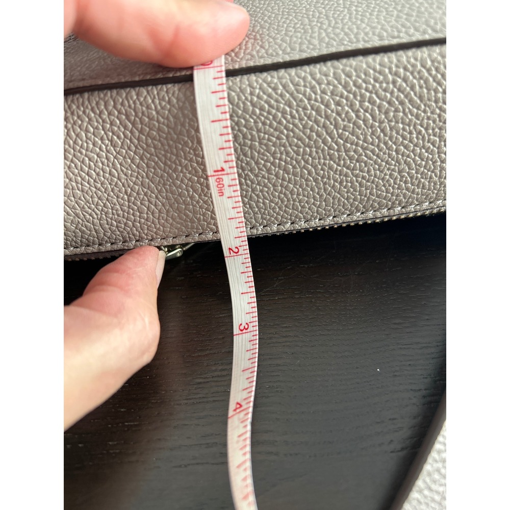 Kate Spade Grey Pebbled Leather Laptop Bag Briefcase Crossbody Messenger Bag - Picture 12 of 12